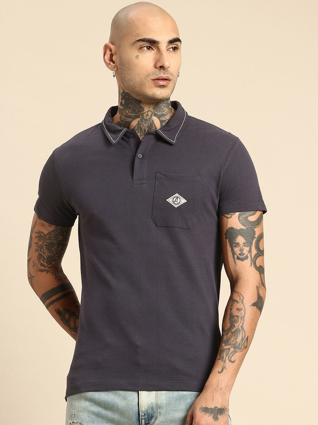 Being Human Pure Cotton Iron Man Printed Pocket T-shirt