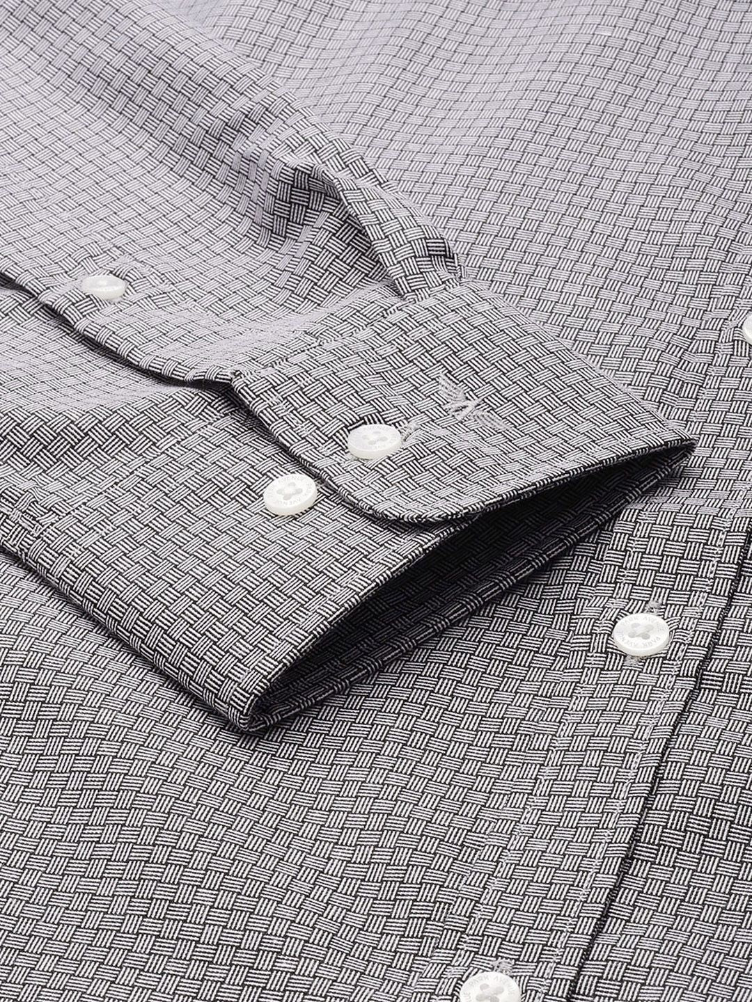 Park Avenue Self Design Slim Fit Textured Formal Shirt
