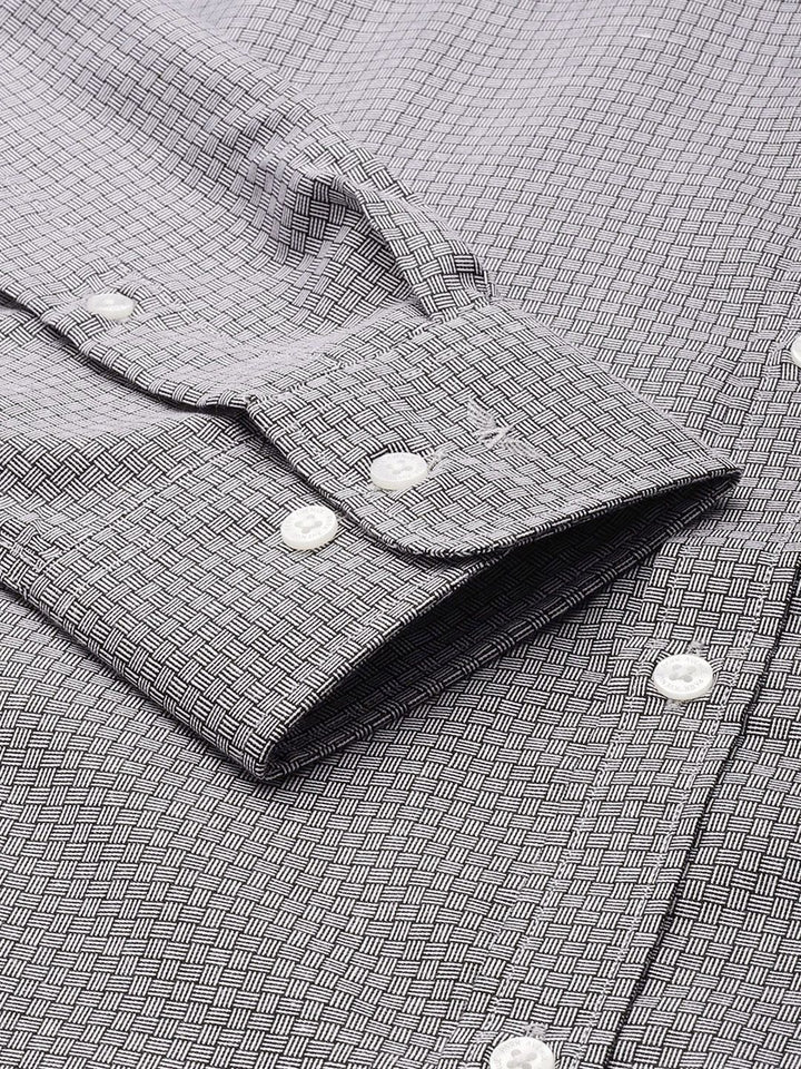 Park Avenue Self Design Slim Fit Textured Formal Shirt