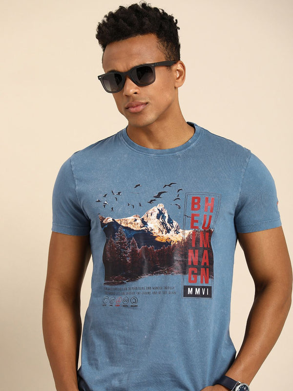 Menjadi t-shirt Cotton Slim Cotton yang dicetak manusia