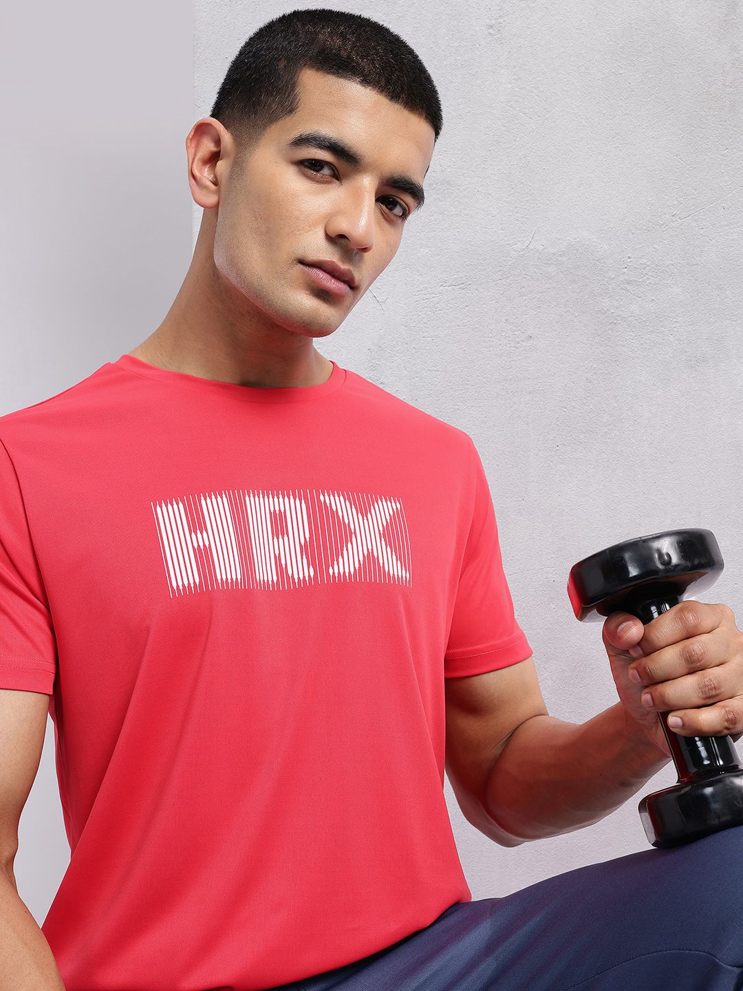 HRX by Hrithik Roshan Brand Logo Printed Rapid-Dry Training T-shirt