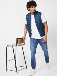 SPYKAR Mock Collar Slim Fit Cotton Puffer Jacket