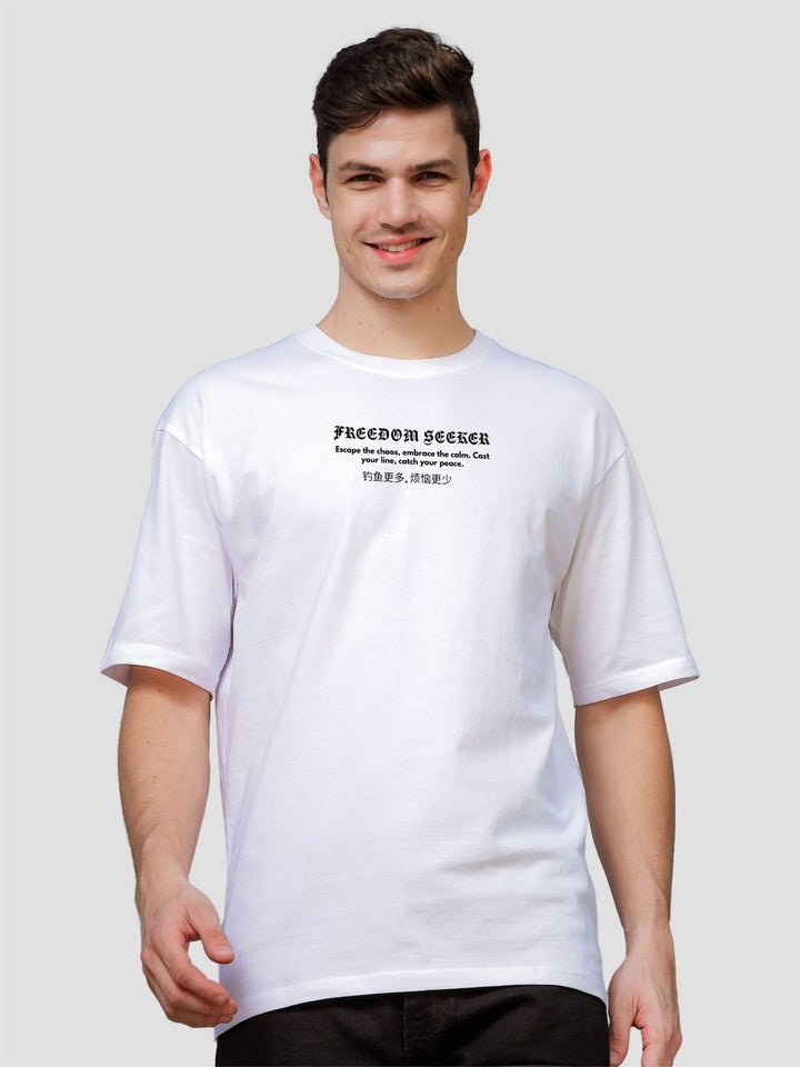 ADRO Men Typography Printed T-shirt