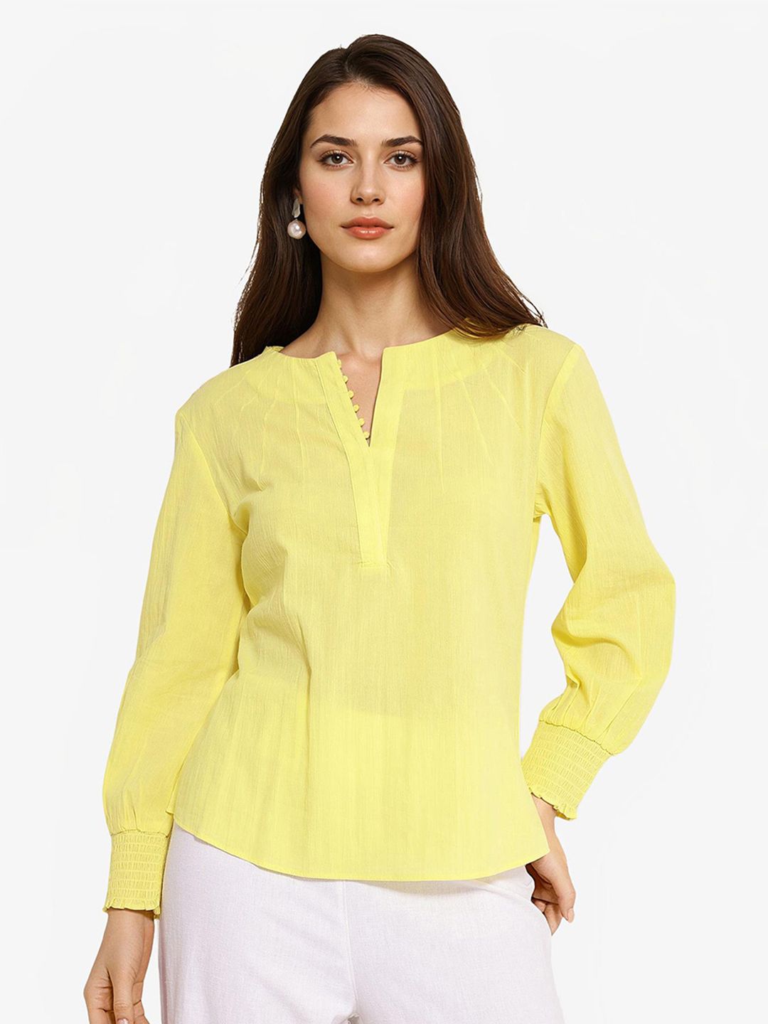RAREISM Round Neck Cotton Top