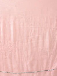Libas Women Pink & Silver Printed Kurta with Palazzos & Dupatta