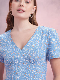DressBerry Floral Print A-Line Dress