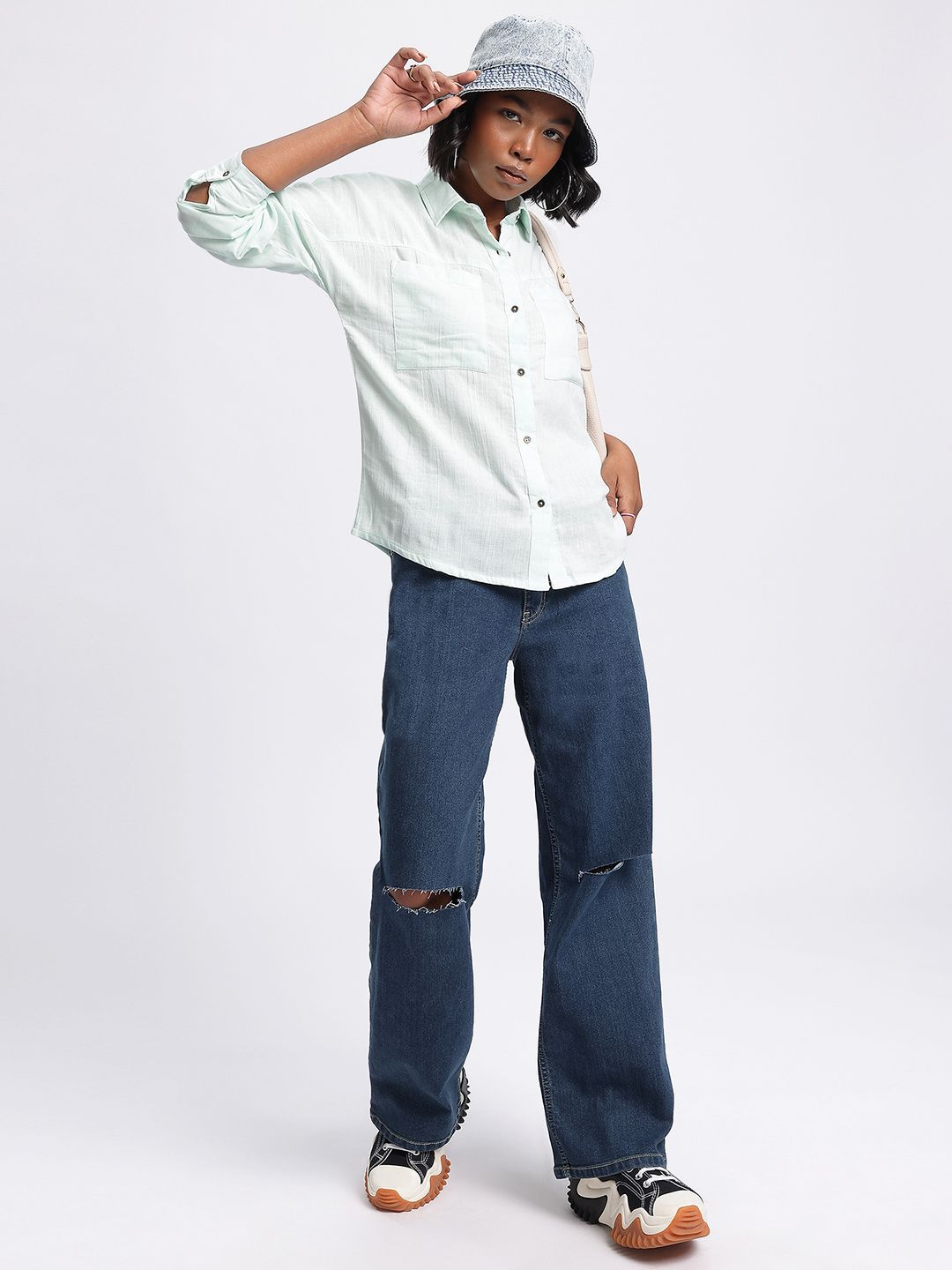 DressBerry Urban Elegance Drop-Shoulder Shirt