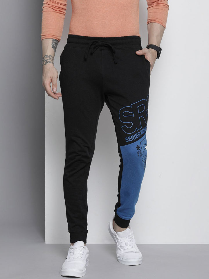 The Indian Garage Co Men Typography Slim Fit Joggers