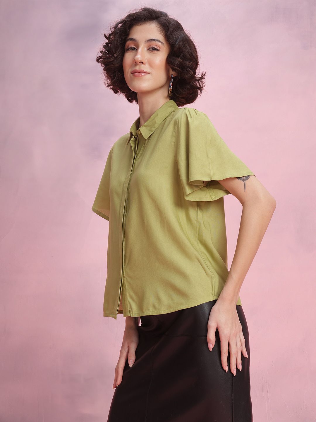 DressBerry Flared Sleeves Casual Shirt