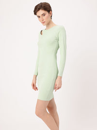 DressBerry Flawless Drape Cut-Out Ribbed Bodycon Midi Dress