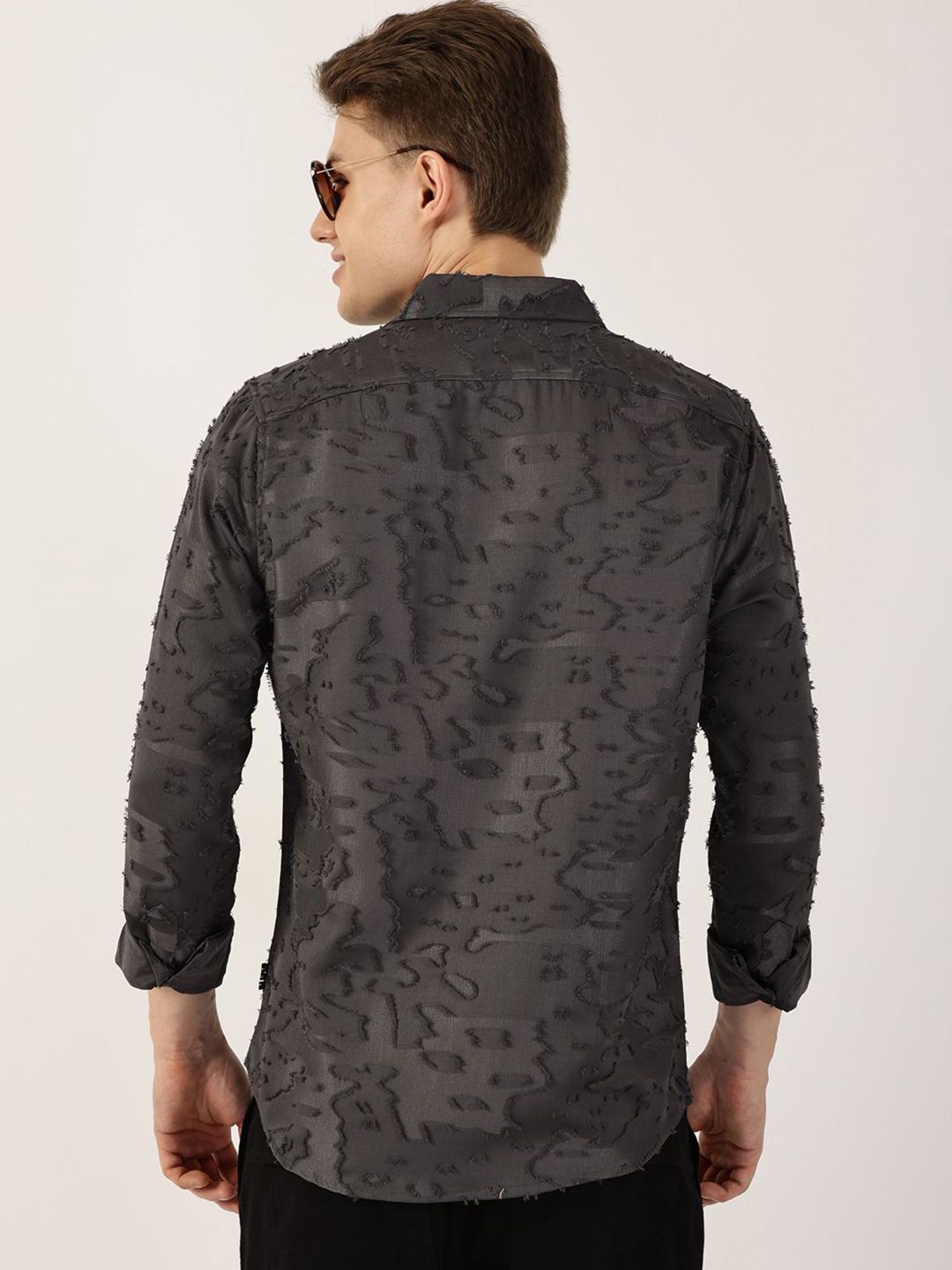 Thomas Scott Men Premium Slim Fit Opaque Casual Shirt