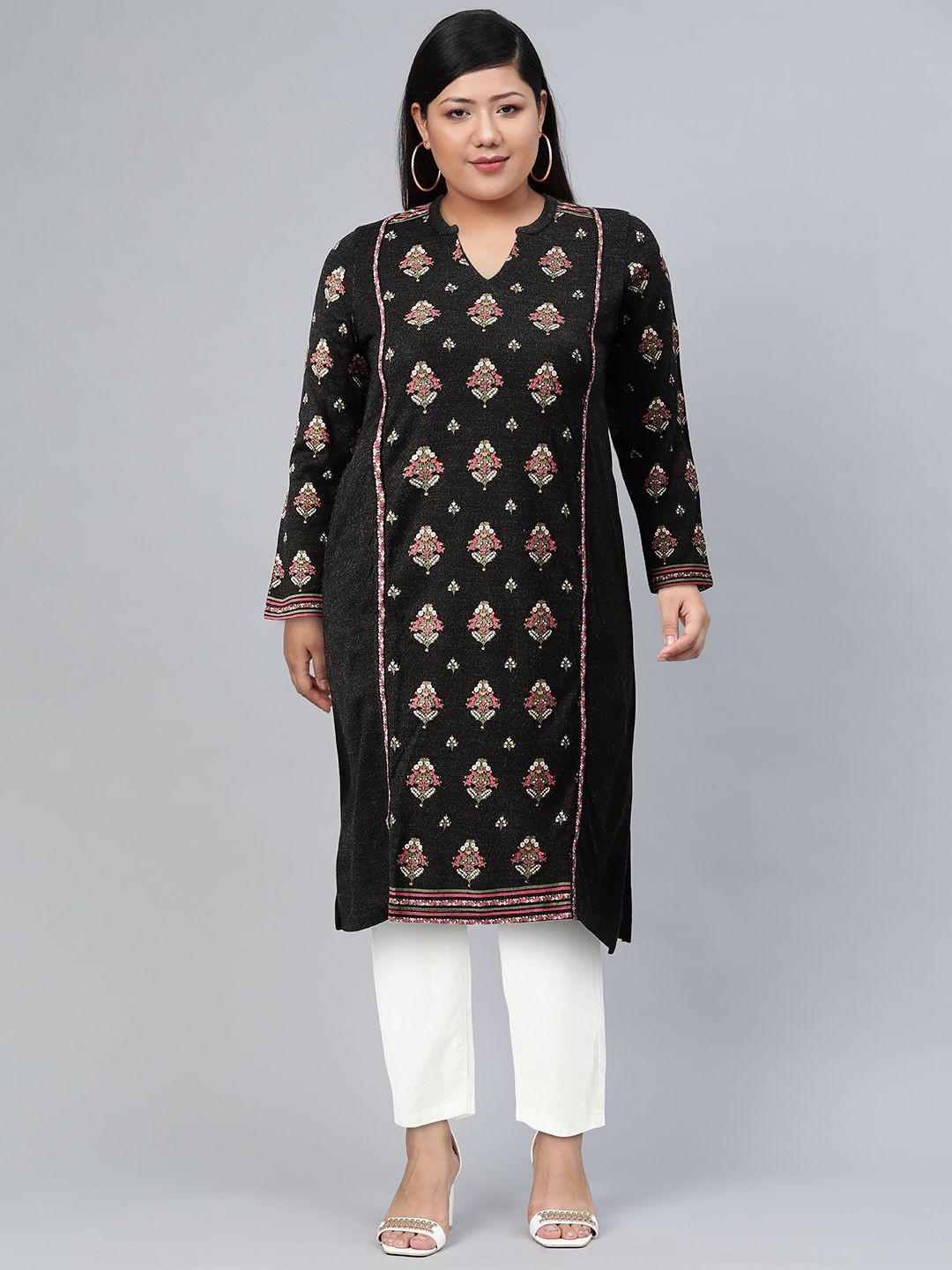 W Women Ethnic Motifs Printed Acrylic Kurta