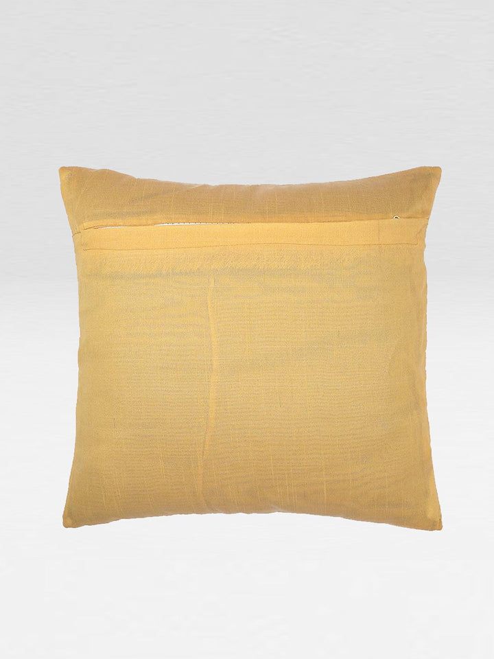 STITCHNEST Yellow & Red Set of 5 Quirky Square Cushion Covers