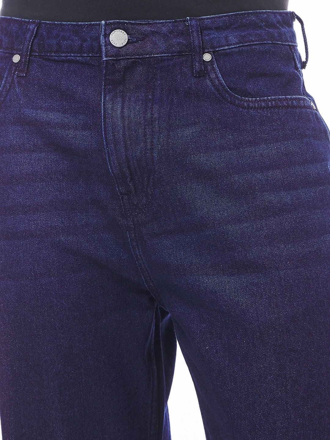 Bewakoof Men Straight Fit High-Rise Low Distress Cotton Jeans