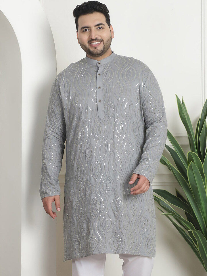 SOJANYA PLUS Kurta Kapas Tulen Berlabuci Dihiasi