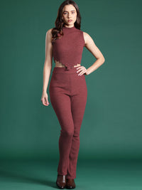 DressBerry Women Ribbed Acrylic Winter Co-Ords