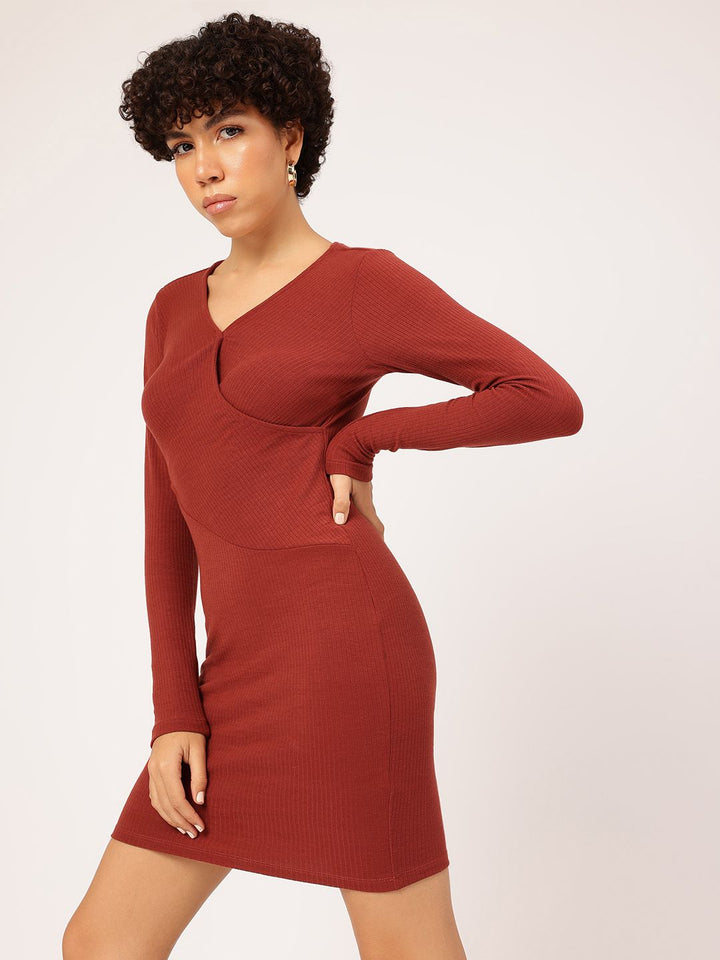 DressBerry Curve Appeal Ribbed Bodycon Dress