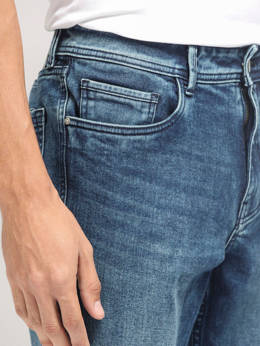 RARE RABBIT Men Polin Regular Fit Cotton Jeans