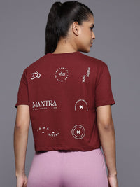 HRX by Hrithik Roshan Women Printed Pure Cotton Yoga Crop T-shirt