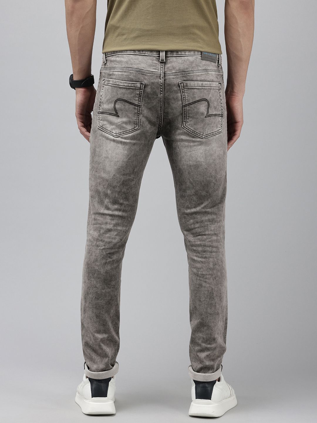 SPYKAR Men Super Skinny Fit Low-Rise Heavy Fade Stretchable Jeans