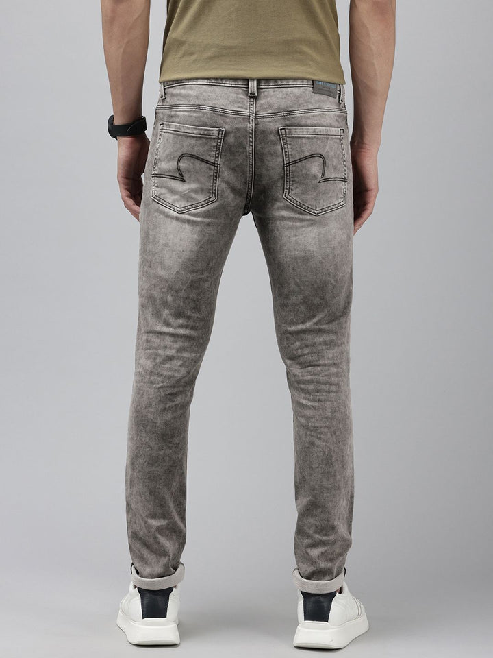 SPYKAR Men Super Skinny Fit Low-Rise Heavy Fade Stretchable Jeans