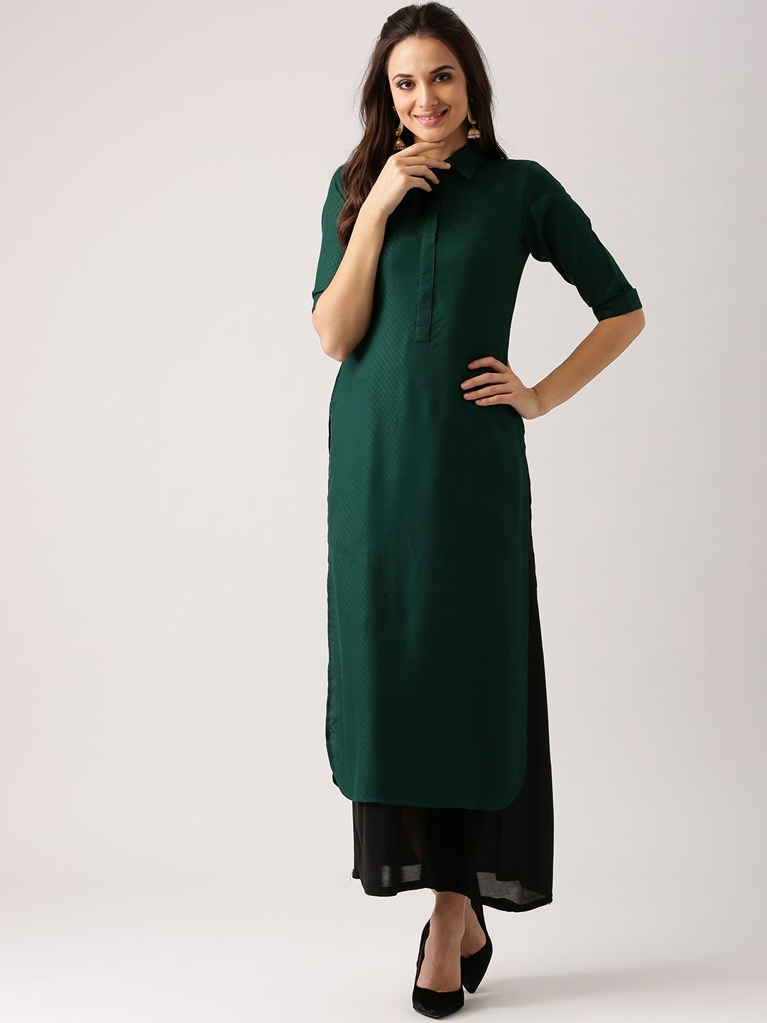 Libas Women Green Kurta