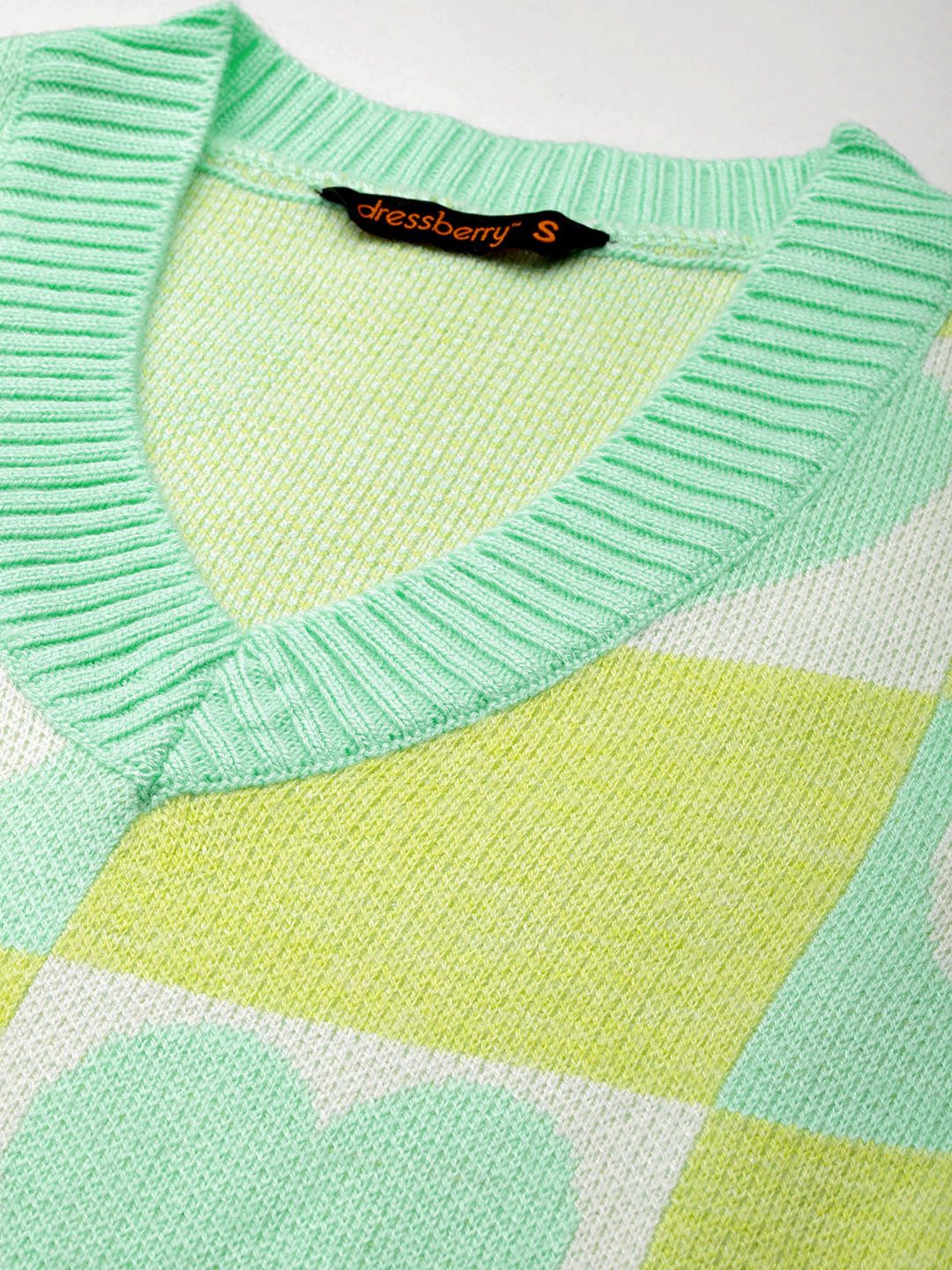 DressBerry Conversational Acrylic Sweater Vest