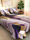 Moda Rapido X KLOTTHE Cadar King 400 TC Berwarna Ungu & Emas dengan 2 Sarung Bantal