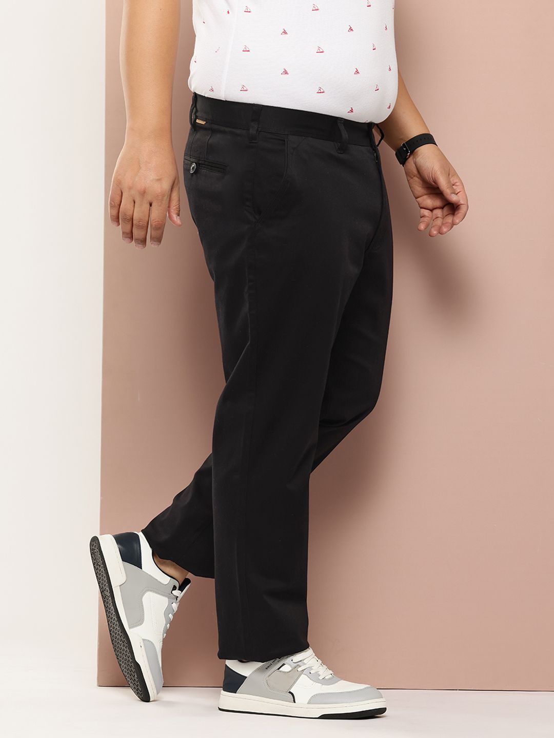 Thomas Scott Men Plus Size Straight Fit Easy Wash Chinos Trousers