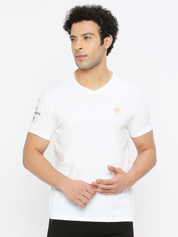 SPYKAR V-Neck Short Sleeves Cotton T-shirt