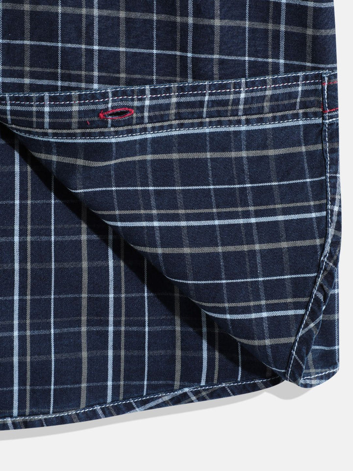Monte Carlo Boys Tartan Checked Casual Smart Fit Shirt