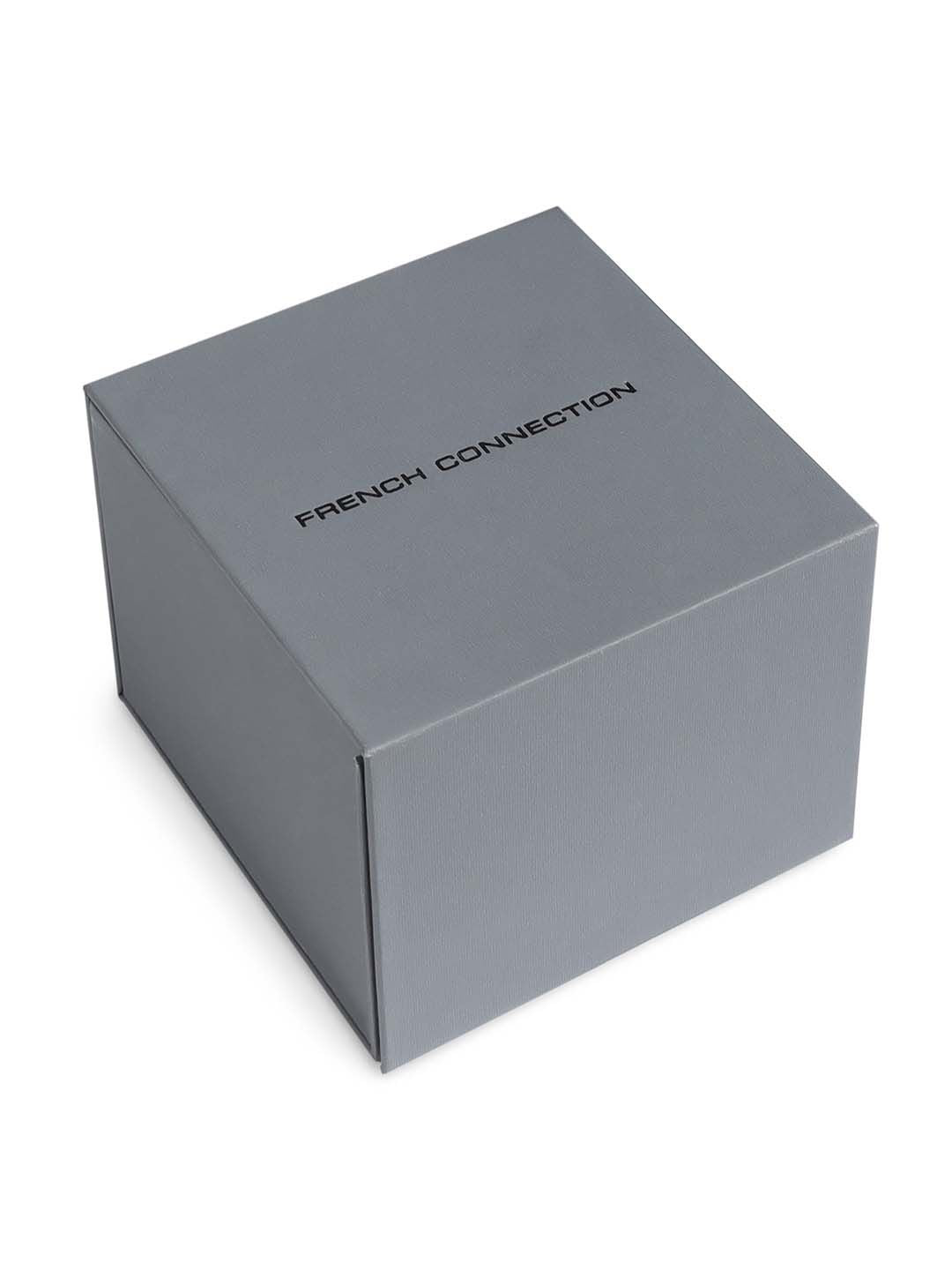 French Connection Men Black & Rose Gold Analogue Watch