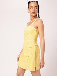 DressBerry Functional Fashion Cotton Linen Sheath Mini Dress