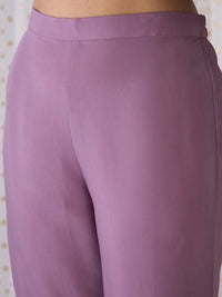 Indo Era Floral Embroidered Round Neck Thread Work Kurta with Trousers & Dupatta