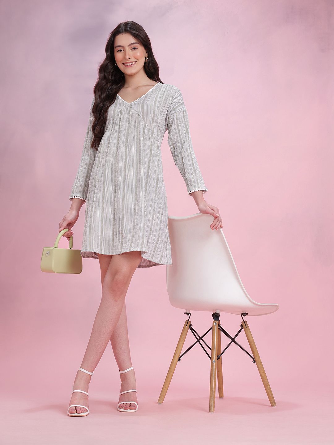 DressBerry Striped A-Line Dress