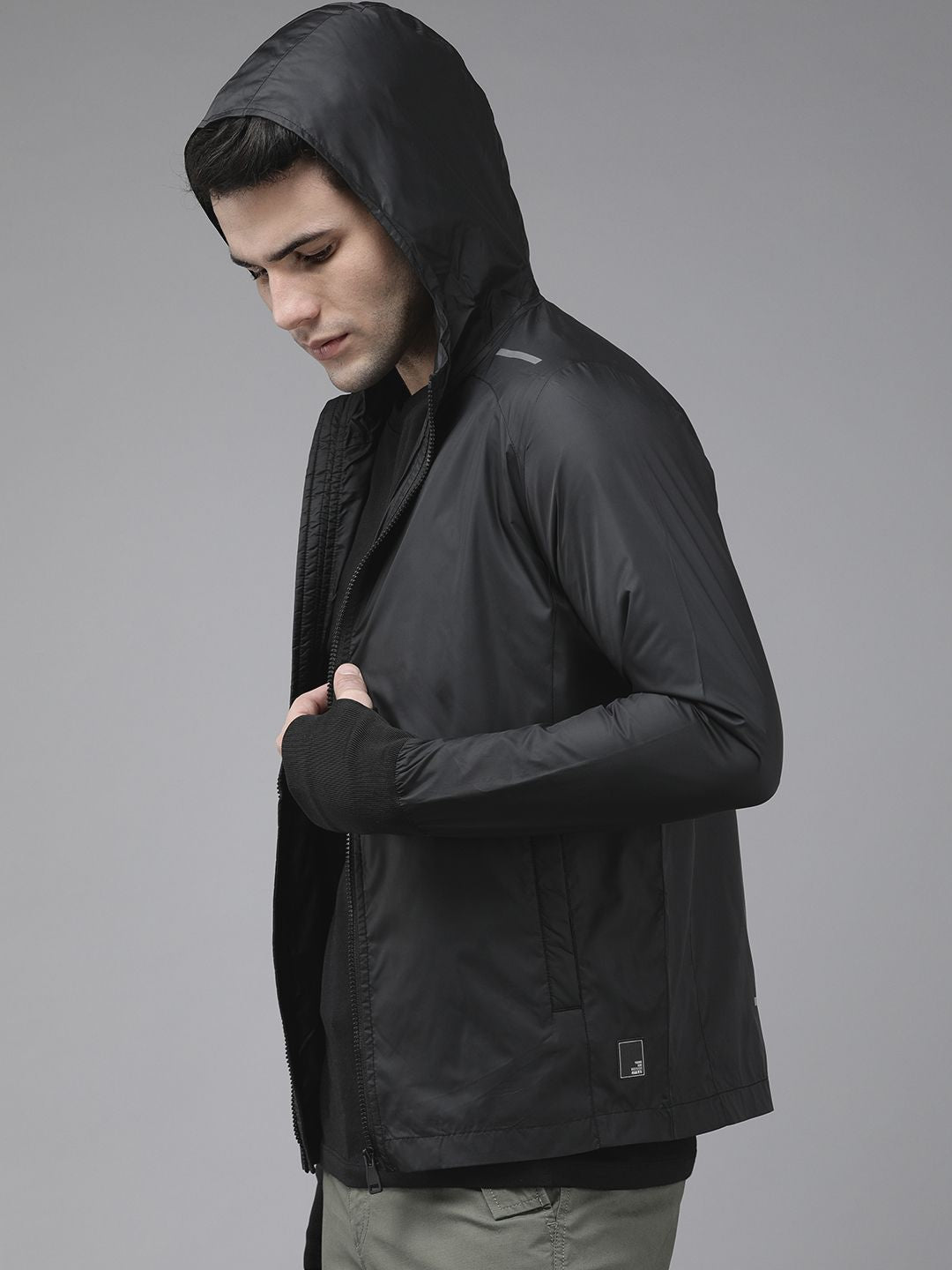 SPYKAR Men Black Lightweight Sporty Jacket
