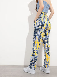 DressBerry Women Shibori Spectrum Pleat-Front Summer Trousers