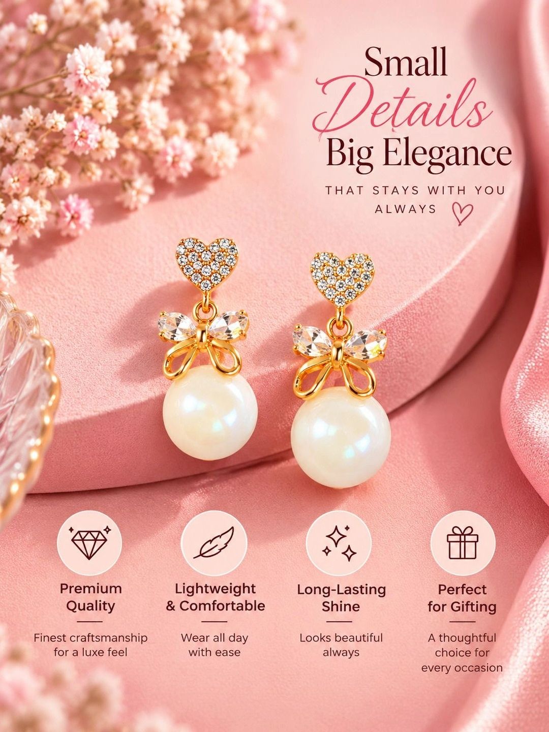 VOGUE PANASH Heart Shaped Drop Earrings
