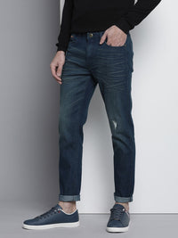 The Indian Garage Co Men Slim Fit Mildly Distressed Stretchable Jeans