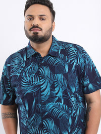 HIGHLANDER Men Plus Size Regular Fit Floral Printed Casual Shirt