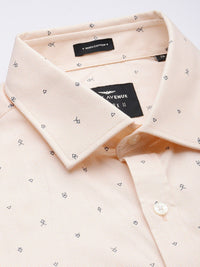 Park Avenue Slim Fit Opaque Micro Ditsy Printed Pure Cotton Formal Shirt