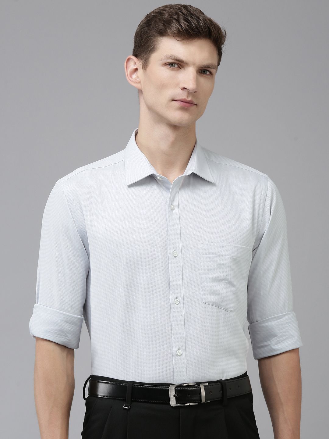 Park Avenue Slim Fit Textured Pure Cotton Formal Shirt
