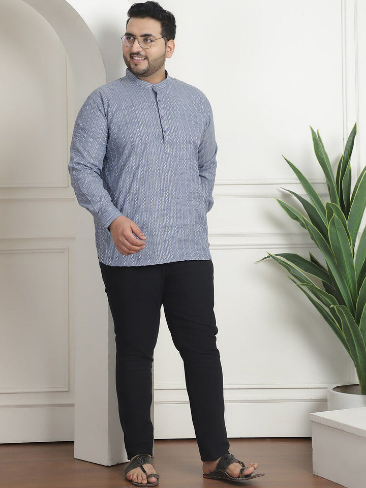 SOJANYA PLUS Geometric Embroidered Pure Cotton Kurta