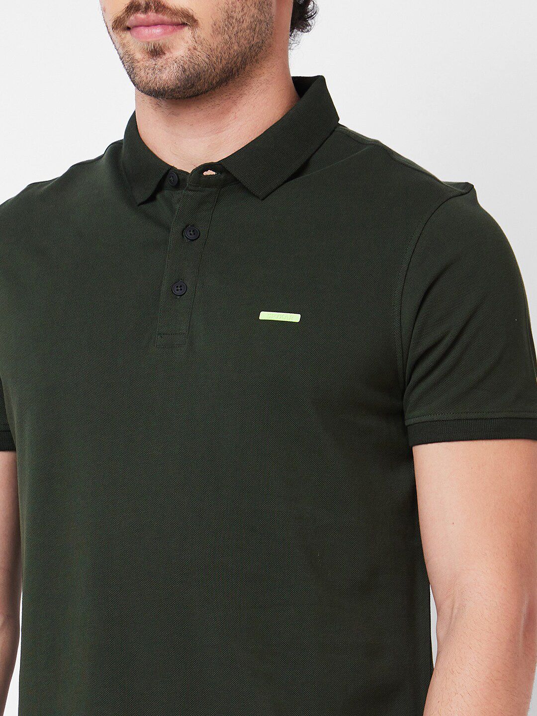 SPYKAR Polo Collar Cotton Slim Fit T-shirt
