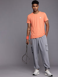 HRX by Hrithik Roshan Sculptflex Self-Design Textured Training T-shirt