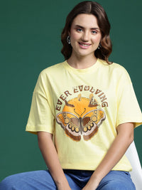 DressBerry Women Printed Pure Cotton T-shirt