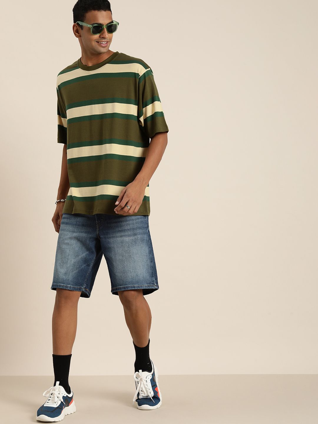 DILLINGER Men Striped Pure Cotton T-shirt