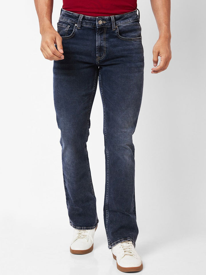 SPYKAR Men Mid-Rise Light Fade Clean Look Bootcut Stretchable Jeans