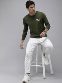 SPYKAR Graphic & Striped Printed Slim Fit T-shirt