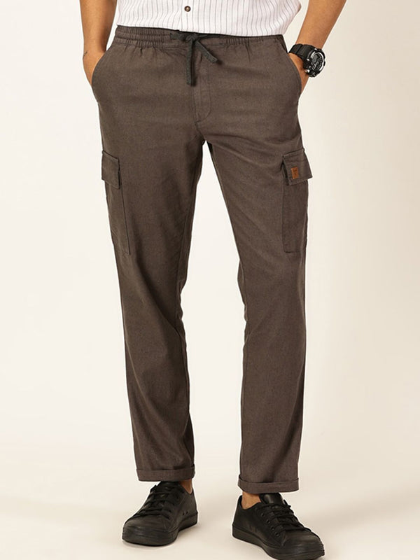 Thomas Scott Men Classic Cotton Linen Casual Trouser